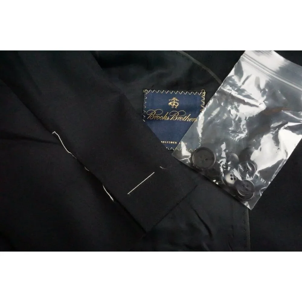 Brooks Brothers Navy Blue Wool Sport Coat Blazer Sz 43L BRAND NEW W DEFECTS